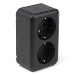 Stopcontact | Q-link (Opbouw, Randaarde, Zwart), Doe-het-zelf en Verbouw, Elektra en Kabels, Verzenden, Nieuw