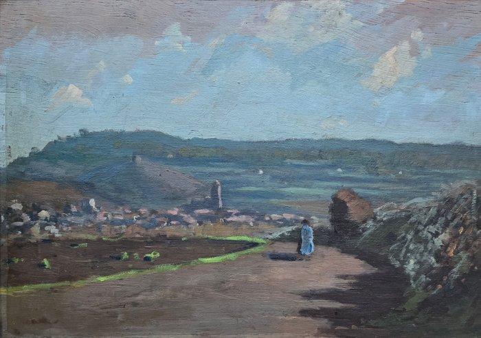 École Catalane (XX) - Vue sur la vallée, Antiek en Kunst, Kunst | Schilderijen | Klassiek