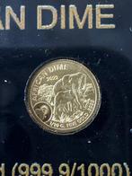 Rwanda. 10 Francs 2022 African Dime Elefant ., 1/10g (.999)