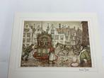 Signed; Anton Pieck - Anton Pieck print of Amsterdam