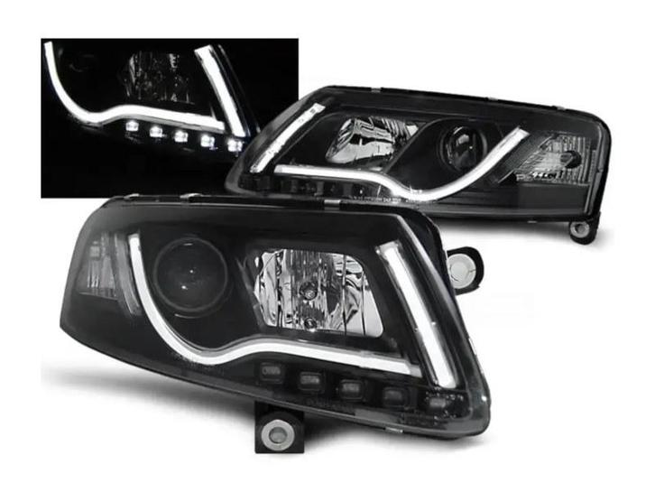 Tube Light koplampen Black geschikt voor Audi A6 C6, Auto-onderdelen, Verlichting, Nieuw, Audi, Verzenden