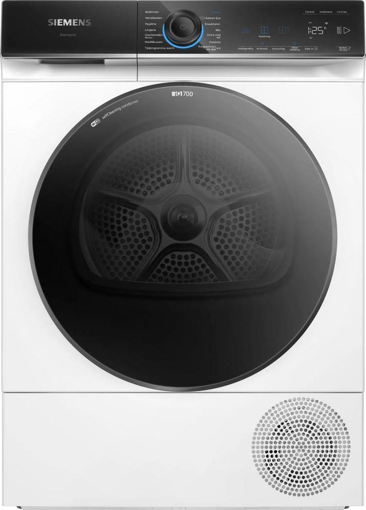 Siemens iQ700 WQ45B2B0NL wasdroger Vrijstaand Voorbelading, Witgoed en Apparatuur, Wasdrogers, Overige typen, Nieuw, Anti-kreukfase