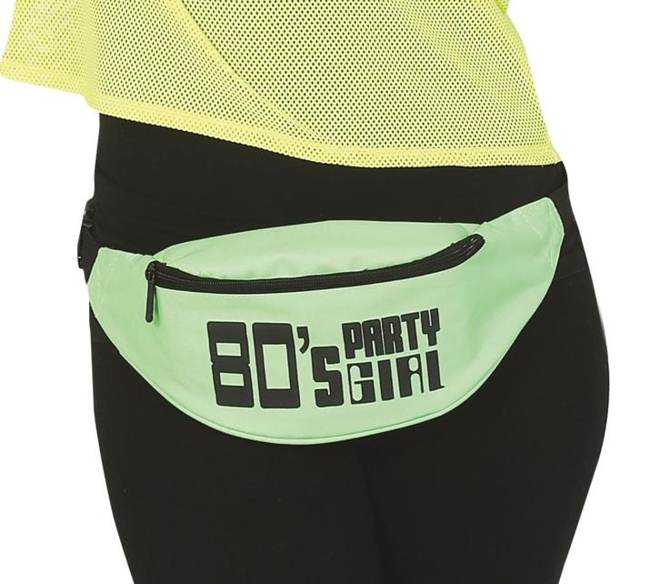 Groene Heuptasje 80S Party Girl, Hobby en Vrije tijd, Feestartikelen, Nieuw, Verzenden
