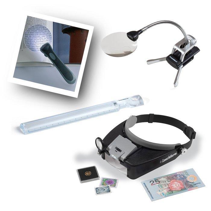 Accesoires. - Leuchtturm - 4 verschillende LED loepen, Postzegels en Munten, Postzegels | Europa | Frankrijk