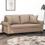 vidaXL Tweezitsbank met sierkussens 140 cm kunstleer, Huis en Inrichting, Verzenden, 150 tot 200 cm, Leer, Nieuw