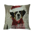gobelin kussen kerst st. bernard 45x45cm, Huis en Inrichting, Verzenden, Nieuw