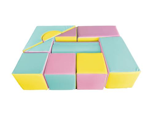 Grote schuimen bouwblokken - 11 stuks - gekleurd - roze,..., Kinderen en Baby's, Speelgoed | Educatief en Creatief, Nieuw, Ophalen of Verzenden