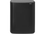 Brabantia Bo Touch Bin Prullenbak - 60 liter - Matt Black, Verzenden, Zo goed als nieuw