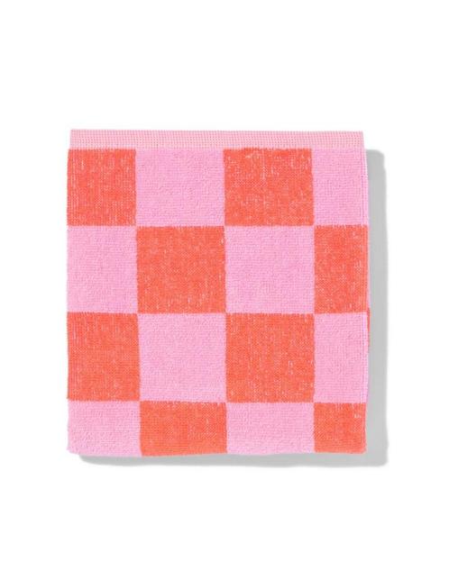 HEMA Keukendoek 50x50cm katoen ruiten roze, Huis en Inrichting, Keuken | Textiel, Nieuw, Verzenden