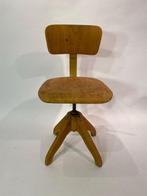 Stoel - Hout, Metaal - werkplaatsstoel, draaistoel, Antiek en Kunst
