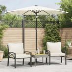 vidaXL Parasol met stalen paal 223x223x213 cm wit, Tuin en Terras, Parasols, Verzenden, Nieuw, 2 tot 3 meter