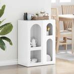 vidaXL Dressoir Hoogglans wit 59 x 35 x 80.5 cm Bewerkt hout, Verzenden, Nieuw, Overige houtsoorten, Minder dan 50 cm