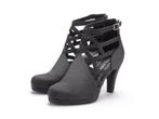 LASCANA Vegan Laarsjes met Cut-Outs – Zwart – Maat 40, Verzenden, Nieuw