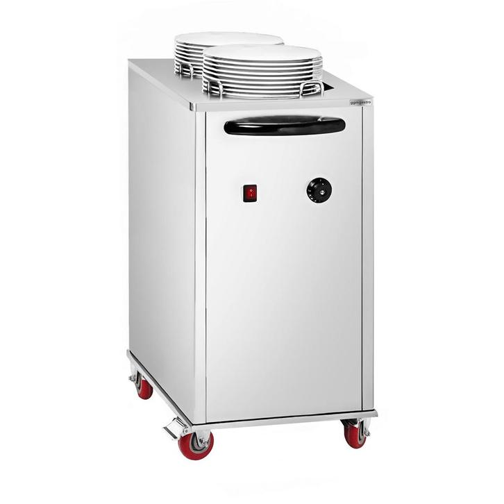 GGM Gastro | Bordenwarmer - verwarmd - met rollen - 2x40 |, Huis en Inrichting, Keuken | Servies, Effen, Nieuw, Bord(en), Verzenden