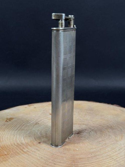 Dunhill - Unique Tall Table Lighter - Aansteker - Zilver, Verzamelen, Rookartikelen, Aanstekers en Luciferdoosjes