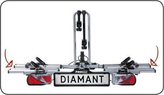 Pro User Diamant fietsendrager - Showroommodel, Auto diversen, Fietsendragers, Trekhaakdrager, Zo goed als nieuw, 2 fietsen, Elektrische fiets