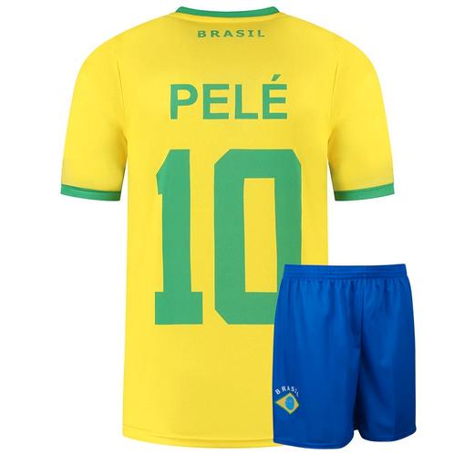 Brazilie Voetbaltenue Thuis Pele - Kind en Volwassenen, Sport en Fitness, Voetbal, Nieuw, Verzenden