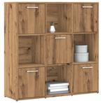 vidaXL Boekenrek 90x28x90 cm bewerkt hout artisanaal, Verzenden, Nieuw, Overige houtsoorten