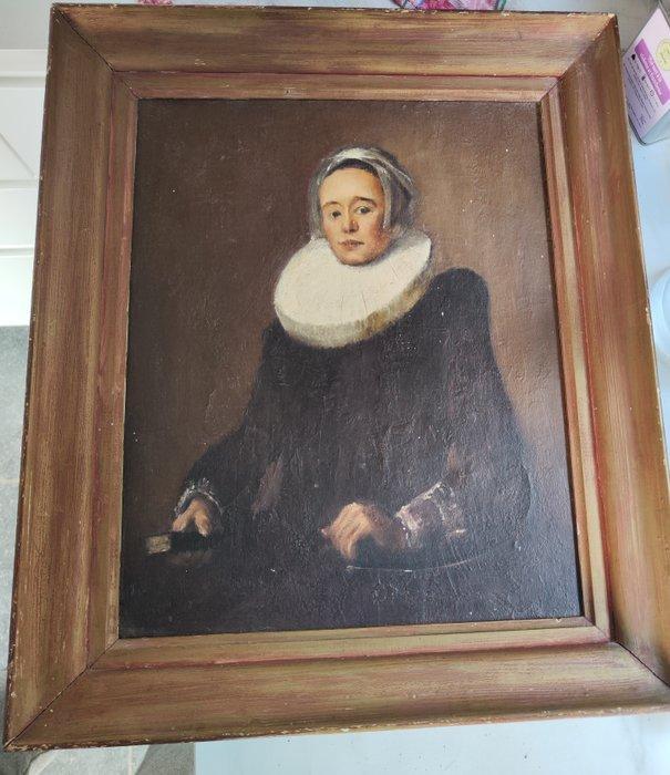 Europese school (XX) - Portrait de femme bourgeoise, Antiek en Kunst, Kunst | Schilderijen | Klassiek