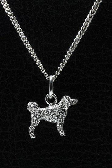 Zilveren Wetterhoun ketting hanger - klein, Sieraden, Tassen en Uiterlijk, Kettinghangers, Verzenden