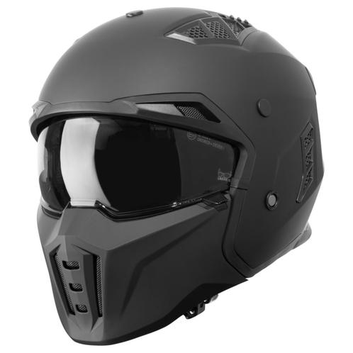 VINZ Shuto - Mat Zwart, Motoren, Kleding | Motorhelmen, M, Jethelm, Verzenden