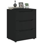 vidaXL Dressoir VISNES 60x40x73 cm bewerkt hout zwart, Kinderen en Baby's, Kinderkamer | Commodes en Kasten, Verzenden, Nieuw