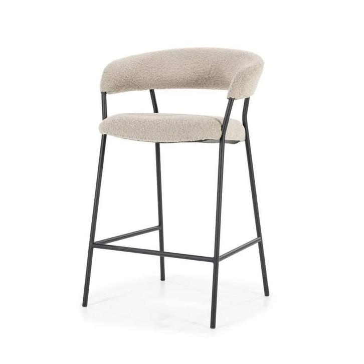 Barstoel Luka - Taupe Copenhagen - 95786 - barkruk/stoel, Huis en Inrichting, Stoelen, Nieuw, Stof