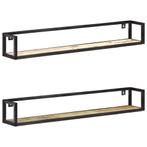 vidaXL Wandschappen 2 st 120 cm massief gerecycled hout, Huis en Inrichting, Woonaccessoires | Wandplanken en Boekenplanken, Verzenden