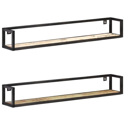 vidaXL Wandschappen 2 st 120 cm massief gerecycled hout, Huis en Inrichting, Woonaccessoires | Wandplanken en Boekenplanken, Nieuw