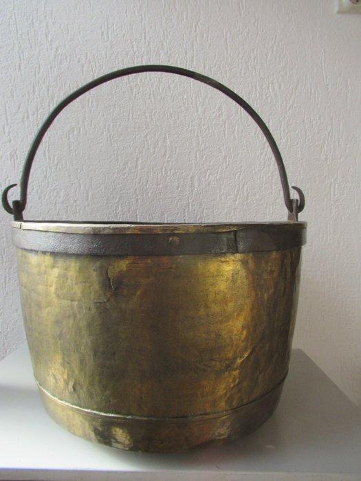 Bak - Koper - 19th century - Grote koperen houtbak, Antiek en Kunst, Antiek | Overige Antiek