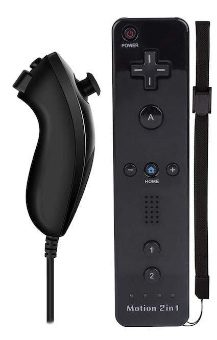 Wii Controller / Remote Motion Plus Zwart + Nunchuk Zwart..., Spelcomputers en Games, Spelcomputers | Nintendo Consoles | Accessoires