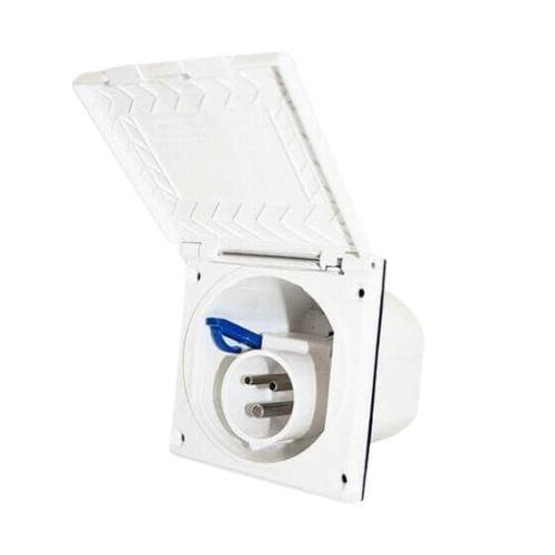 Stekkerdoos buiten CEE 230V - wit, Caravans en Kamperen, Overige Caravans en Kamperen, Nieuw, Ophalen of Verzenden