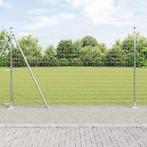 vidaXL Hecke met palen Zilver 1.6 x 10 m Staal, Verzenden, Nieuw, IJzer