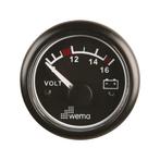 Bieden: Wema 0-16V battery volt meter display black - 110330, Watersport en Boten, Ophalen of Verzenden, Nieuw, Motor en Techniek