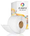 Compatible Dymo 99012 Etiket label | wit