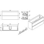 Wiesbaden Shall Onderkast - 100x36cm - Glans Wit, Huis en Inrichting, Badkamer | Badkamermeubels, Ophalen of Verzenden, Nieuw