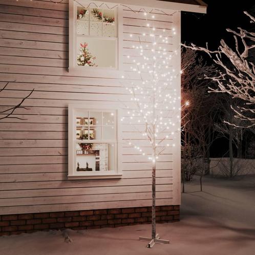 vidaXL Berkenboom LED 672 LEDs warmwit 400 cm wit, Diversen, Kerst, Nieuw, Verzenden