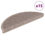 vidaXL Trapmatten zelfklevend 15 st 56x17x3 cm donkerbeige, Verzenden, Nieuw