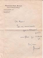 Henri Mondor - Lettre autographe signée à Guy Charles Cros -, Nieuw