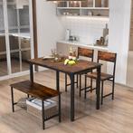 2dekans | Coast 4-delige Eettafelset - keukentafel met 2, Ophalen of Verzenden, Zo goed als nieuw, Bruin