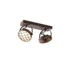 Vintage spot roestbruin 2-lichts - Tamina, Huis en Inrichting, Lampen | Spots, Nieuw, Overige materialen, Industrieel