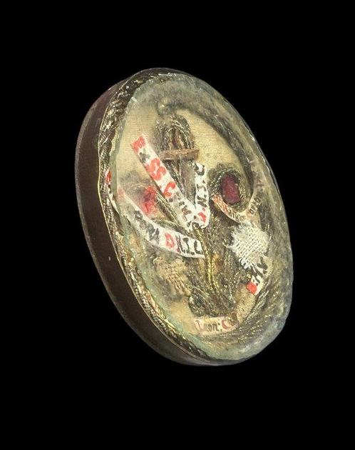 Reliekhouder - Glas, Textiel, Brons van orato - 1750-1800 -, Antiek en Kunst, Kunst | Niet-Westerse kunst