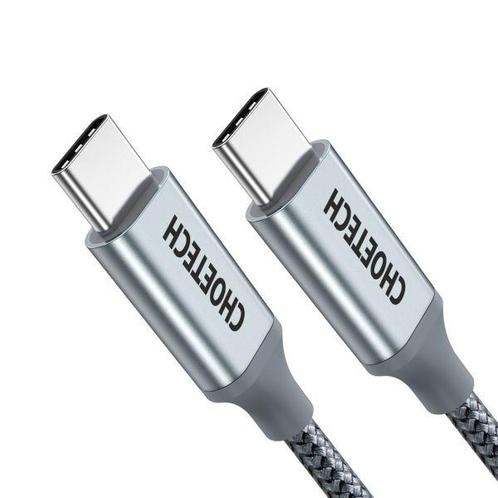 Choetech USB Type C Kabel USB-C Male naar USB-C Male-1.8M, Doe-het-zelf en Verbouw, Elektra en Kabels, Zo goed als nieuw, Ophalen of Verzenden