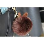Pompom rabbit sleutelhanger, Verzenden, Nieuw