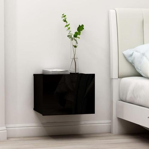 vidaXL Nachtkastjes 2 st 40x30x30 cm bewerkt hout zwart, Huis en Inrichting, Slaapkamer | Nachtkastjes, Nieuw, Minder dan 45 cm