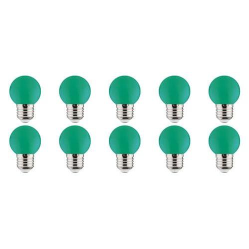 LED Lamp 10 Pack - Romba - Groen Gekleurd - E27 Fitting - 1W