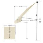 2dekans | Juskys Zonneluifel - 150 x 120 cm - Waterafstotend, Tuin en Terras, Ophalen of Verzenden, Zo goed als nieuw