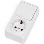 Wandcontactdoos - Aigi Winy - Opbouw - 1-voudig Stopcontact, Doe-het-zelf en Verbouw, Elektra en Kabels, Ophalen of Verzenden