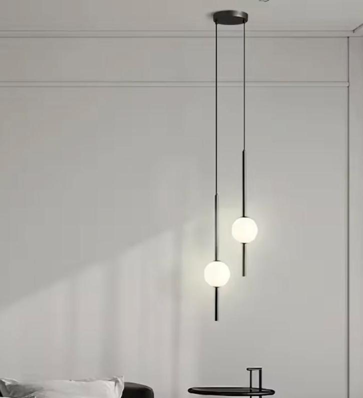 Nordic Glazen Bol Hanglamp – Moderne LED Plafondlamp Messing, Huis en Inrichting, Lampen | Hanglampen, Nieuw, Verzenden