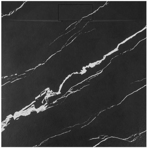 REA Douchebak - Marmerlook - Antislip - 90x90 cm - Zwart, Doe-het-zelf en Verbouw, Sanitair, Nieuw, Ophalen of Verzenden